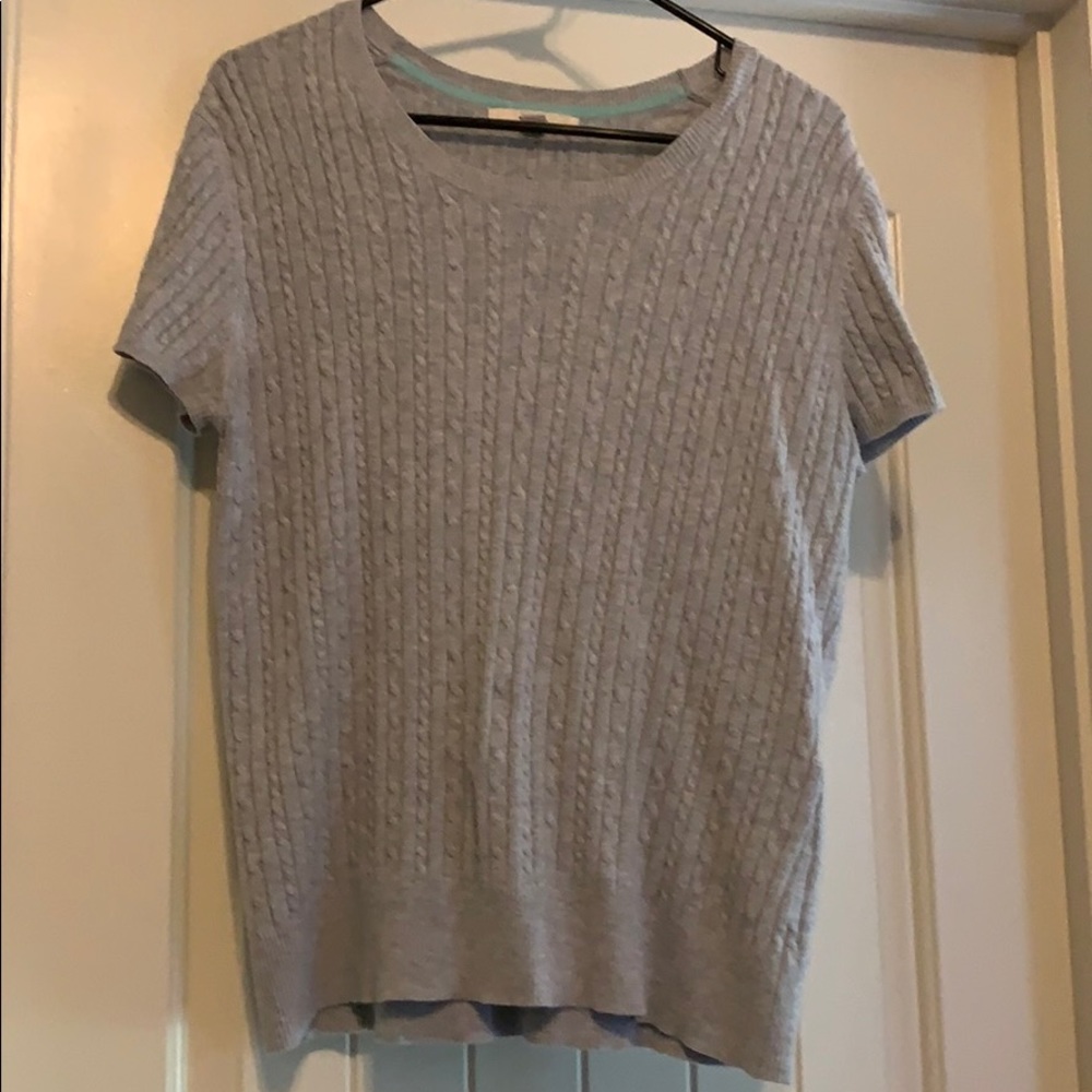 Lightweight cable knit sweater.